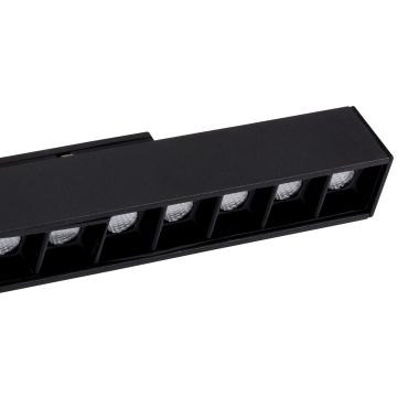 Nova Luce Este - luminaire pour système de profilés magnétiques - 26,9 x 3,5 x 5,1 cm - 15W LED inclus - noir - couleur de lumière blanche
