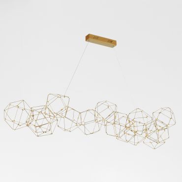 Nova Luce Nebula - lampe suspendue - 137 x 54 x 120 cm - 67,2W LED inclus - or