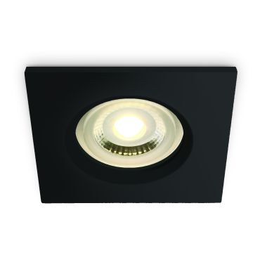 ONE Light Gamme Salle de Bains - spot encastrable - 85 x 85 mm, Ø 68 mm encastrable - IP65 - noir