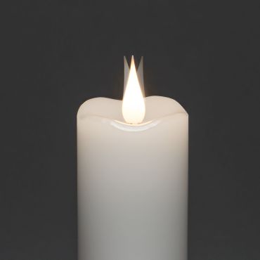 Konstsmide - Bougie de cire LED alimentée par piles - Ø 5 x 12,7 cm - blanc