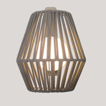 New Garden Conta - applique murale d'extérieur avec source lumineuse rechargeable - 9W LED inclus - 22,5 x 11,5 x 24 cm - IP54 - gris