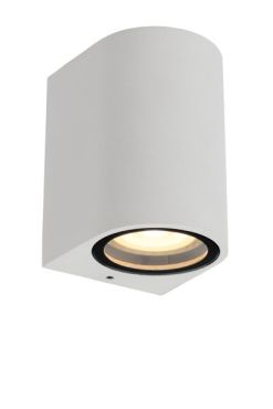 Lucide Zaro Round - applique murale extérieure - 7,8 x 6,8 x 10 cm - IP44 - blanc