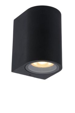 Lucide Zaro Round - applique murale extérieure - 7,8 x 6,8 x 10 cm - IP44 - noir