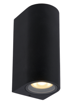 Lucide Zaro Round - applique murale extérieure - 7,8 x 6,8 x 16 cm - IP44 - noir