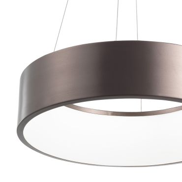 Nova Luce Rando - lampe suspendue - Ø 45 x 120 cm - 32W dimmable LED inclus - gris foncé