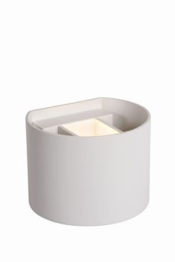 Lucide Axi Round - applique murale avec 2 faisceaux réglables - 13,5 x 11,5 x 10 cm - 6W LED inclus - blanc