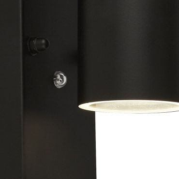 Searchlight Highbridge - Applique d'extérieur avec détecteur jour/nuit - 7 x 15 cm - IP44 - noir