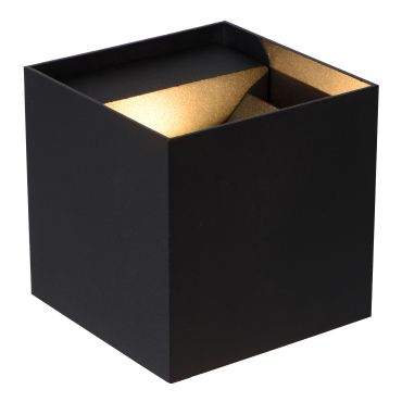 Lucide Axi - applique murale avec 2 faisceaux réglables - 10 x 10 x 10 cm - 6W LED inclus - IP54 - noir