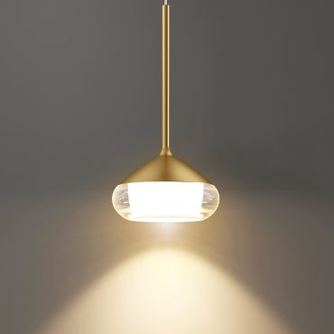 Artdelight Phoenix - lampe suspendue - Ø 11,6 x 208,2 cm - 7W dimmable led inclus - brushed gold