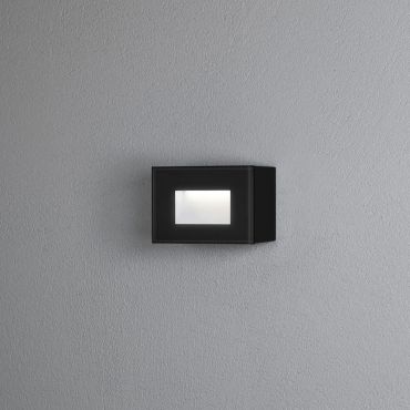 Konstsmide Chieri – applique murale extérieure – 12 x 5,5 x 8 cm – 4W LED inclus – IP54 – noir