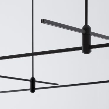 Nova Luce Puzzle - système de rail magnétique - 80 x 80 x 10 cm - noir