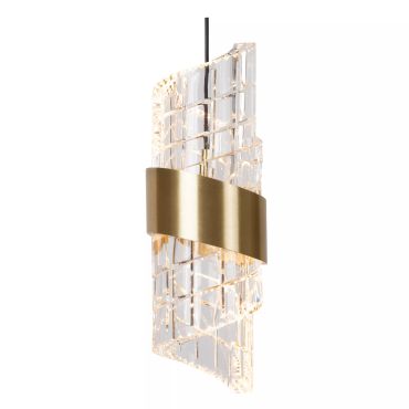 Lucide Kligande - lampe suspendue - 84 x 8 x 150 cm - 5 x 7,8W LED inclus - or