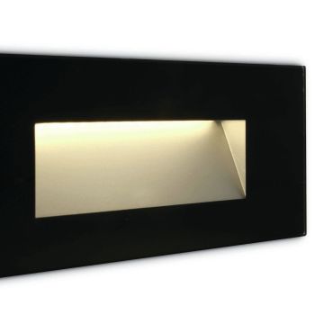 ONE Light Glass Face - applique encastrée - 19 x 3,6 x 8 cm - 5W LED inclus - IP65 - noir