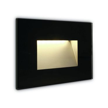 ONE Light Glass Face - applique encastrée - 12 x 3,6 x 8 cm - 4W LED inclus - IP65 - noir