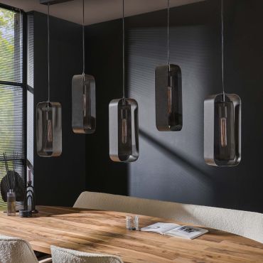Vico Wilder 5L - lampe suspendue - 145 x 20 x 150 cm - artic black