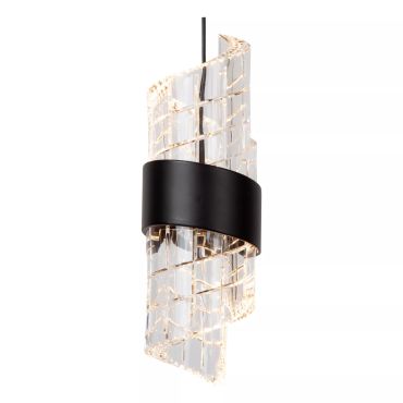 Lucide Kligande - lampe suspendue - Ø 13 x 150 cm - 9W LED inclus - noir