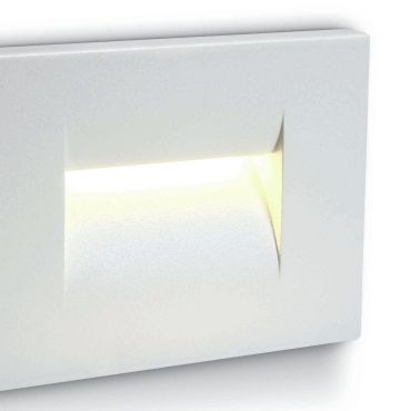 ONE Light Outdoor Dark Light Wall Recessed - applique murale encastrée - 10,7 x 6,5 x 7,5 cm - 3,6W LED inclus - IP65 - blanc