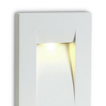 ONE Light Outdoor Dark Light Wall Recessed - applique murale encastrée - 7,5 x 6,5 x 10,7 cm - 3,6W LED inclus - IP65 - blanc