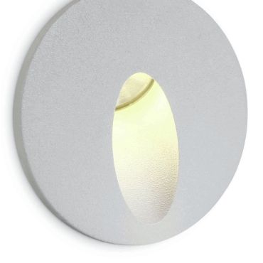 ONE Light Indoor/Outdoor Dark Light Wall Recessed - applique murale à encastrer - Ø 62,5 x 4,5 cm - 3W LED inclus - IP54 - blanc