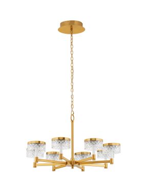 Nova Luce Bion - lampe suspendue - Ø 80,7 x 150 cm - 48W LED inclus - laiton doré