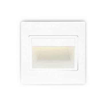 ONE Light Indoor Square Wall Recessed - applique murale encastrée - 9,4 x 3,5 x 9,4 cm - 1,5W LED inclus - blanc