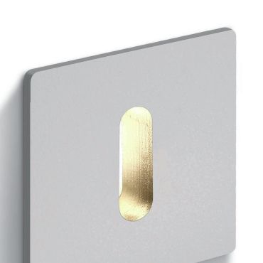 ONE Light Indoor Decorative Wall Recessed - applique murale encastrée - 2,5 x 3,8 x 2,5 cm - 1W LED dimmable inclus - aluminium