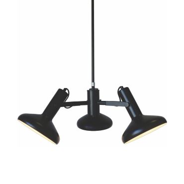 Artdelight Vectro - lampe suspendue - Ø 55 x 173 cm - noir