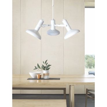 Artdelight Vectro - lampe suspendue - Ø 55 x 173 cm - blanc