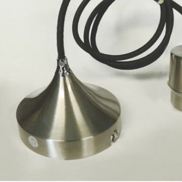 Artdelight Iron - lampe suspendue - Ø 12 x 120 cm - acier mat et noir