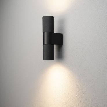 Konstsmide Temi Up/Down - applique murale extérieure - 6,5 x 11,5 x 23,5 cm - IP54 - noir