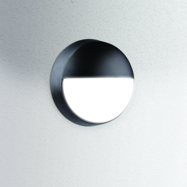 Century Italia Oasi CCT - lampe murale/plafonnier - Ø 21,5 x 8 cm - 14W LED inclus - IP65 - noir