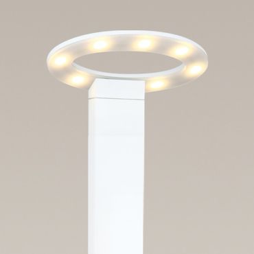 Maxlight Oval - lampe de jardin - 25 x 25 x 60 cm - 7 x 1W LED inclus - IP54 - blanc