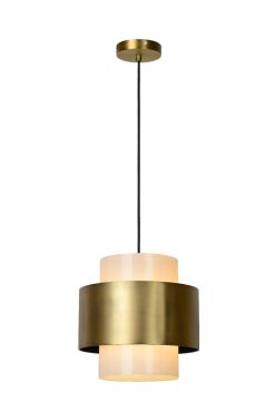 Lucide Firmin - lampe suspendue - Ø 30 x 150 cm - or/laiton mat