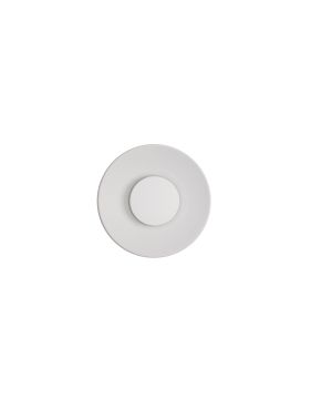 Nova Luce Cico - applique murale extérieure - Ø 24 x 4,8 cm - 12W LED inclus - IP65 - blanc sablé