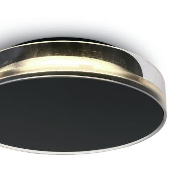 ONE Light Points lumineux intérieurs/extérieurs - plafonnier/mural extérieur - Ø 23,8 x 5,4 cm - 12W LED inclus - IP65 - noir