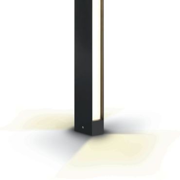 ONE Light LED Garden Path Lights - poteau de jardin - 10 x 5 x 60 cm - 2 x 6W LED inclus - IP54 - anthracite