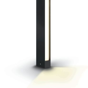 ONE Light LED Garden Path Lights - poteau de jardin - 10 x 5 x 60 cm - 8W LED inclus - IP54 - anthracite