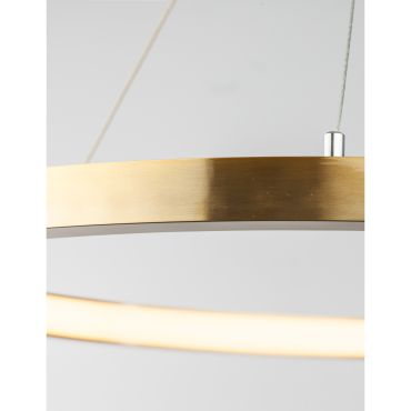 Nova Luce Empatia - lampe suspendue - Ø 60 x 120 cm - 35W LED dimmable inclus - laiton doré