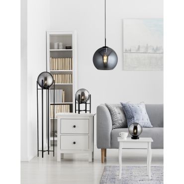 Searchlight Amsterdam - lampe suspendue - Ø 30 x 120 cm - noir