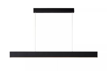 Lucide Raya LED - lampe suspendue - 119 x 4 x 138 cm - 36W LED inclus dimmable - 2700K - noir