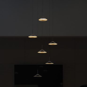 VK Lighting Amelie - lampe suspendue - Ø 30 x 325,2 cm - 18W dimmable LED inclus - noir