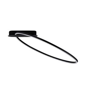 Nova Luce Kiklos - plafonnier - Ø 64 x 30 cm - 30W dimmable LED inclus - noir sablé