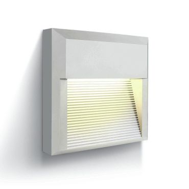 ONE Light Outdoor Dark Lights - applique murale d'extérieur - 19,7 x 5,2 x 19,7 cm - 8W LED inclus - IP65 - blanc
