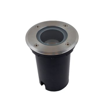 Roi Du Luminaire Hades - spot au sol rond pour l'extérieur - Ø 110 mm, Ø100 mm à encastrer - IP67 - chromé mat