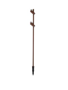 Nova Luce Darma - lampe de jardin - Ø 10,5 x 122 cm - 13W LED inclus - IP65 - corten