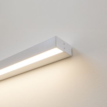 Roi Du Luminaire Wall Line - applique murale - profilé 3,3 x 7 cm - 19,2W LED par mètre - blanc - bande LED et driver IP65