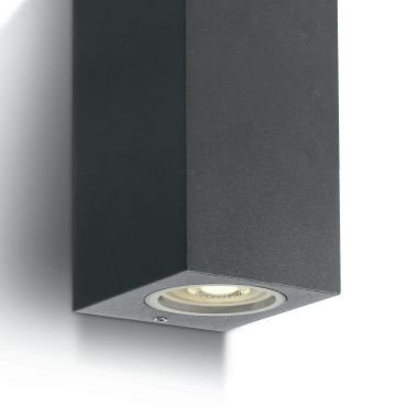 ONE Light GU10 Outdoor Cube Lights - appliques d'extérieur - 7 x 7,7 x 16,5 cm - IP65 - anthracite