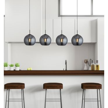 Searchlight Amsterdam - lampe suspendue - 175 x 30 x 240 cm - noir