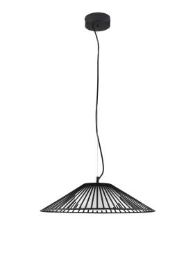 Nova Luce Brume - lampe suspendue - Ø 50 x 148 cm - 15W LED inclus - noir mat