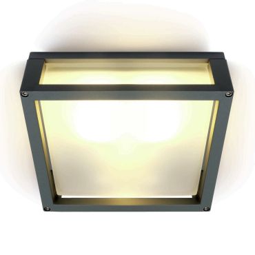ONE Light Outdoor E27 Square - plafonnier extérieur - 25 x 25 x 9,5 cm - IP54 - anthracite